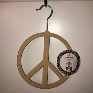 NWT - Beige Peace Sign Accessory Hangers